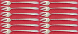 Silver Flutes by Towle Sterling Silver Cocktail Fork Set of 12 pcs 5 3/4"