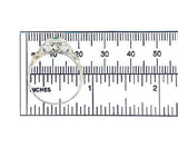 18k White Gold Deco Filigree .21ct Genuine Natural Emerald Ring (#J6332)