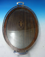 Roden Canadian Sterling Silver Wood and Glass Gallery Tray 25" x 14" (#5938)