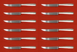 Rambler Rose by Towle Sterling Silver Steak Knife Custom Set 12 pcs 8 1/2"