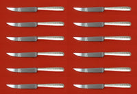Rambler Rose by Towle Sterling Silver Steak Knife Custom Set 12 pcs 8 1/2"