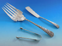 Antique Custom Engraved by Tiffany Sterling Silver Flatware Set Service 62 pcs