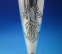 Black Starr and Frost Sterling Silver Candlestick Pair Bright-Cut #108 (#5460)