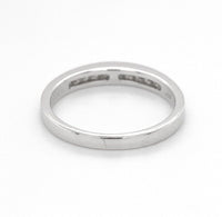 14k White Gold Channel Set .16cttw Genuine Natural Diamond Wedding Band (#J6906)