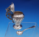 Louis XV by Puiforcat French Sterling Silver Mustard Pot with Spoon (#8329)