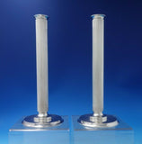 Bernadotte by Georg Jensen Sterling Silver Candlestick Pair #855B 10" x 4" #6303