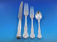 Kings by Carrs English Sterling Silver Flatware Set for 8 Service 43 pcs Dinner