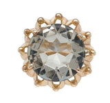 Mid-Century Modern 14k Rose Gold Genuine Natural Smoky Quartz Ring (#J7095)