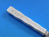 Lap Over Edge Acid Etched by Tiffany Sterling Dessert Knife HHAS w/ Foliage #2
