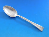 Lap Over Edge Acid Etched Tiffany Sterling Silver Teaspoon Marigold Flowers 6"