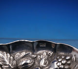 Egyptian Silver Nut Dish Cast Repousse Fruit Flowers Handle Shell Feet (#6747)