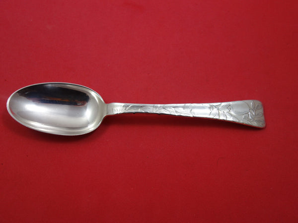 Lap Over Acid Etched by Tiffany Sterling Place Soup Spoon w/Cranberries 7"