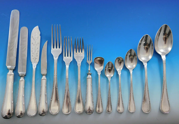 Bougainville by Hacker & Hermann Austria Silverplate Flatware Set Service 175 pc