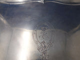 Austrian .812 Silver Tea Tray Beaded Border Applied Handles Engraved (#6006)