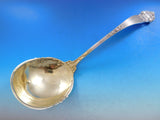 Georgian by Towle Sterling Silver Soup Ladle Gold Washed w/Flowers In Bowl 14"