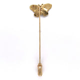 Butterfly 14k Yellow Gold Stick Pin with Enamel (#J6016)