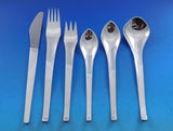 Linje by Hans Hansen Danish Sterling Silver Flatware Set 8 Service 49 pcs Modern