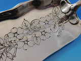 Hizen by Gorham Sterling Silver Fish Server Bright-cut Flowers on Blade 11 3/4"