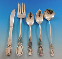 Chippendale Old by Alvin Sterling Silver Flatware Set for 12 Service 206 pieces