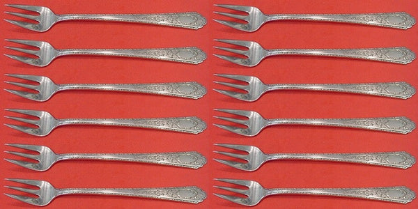 Mary II by Lunt Sterling Silver Cocktail Fork Set of 12 pcs 5 1/2"