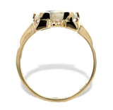 10k Gold Ring with 3.01ct Genuine Natural Gold Vein Quartz Size 6.5 (#J7210)