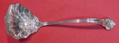 Elegante by Reed and Barton Sterling Silver Soup Ladle w/Flowers Scalloped 11"