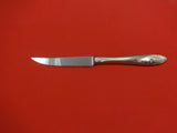 Sculptured Rose by Towle Sterling Silver Steak Knife HHWS  Custom Made 8 1/2"
