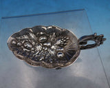 Egyptian Silver Nut Dish Cast Repousse Fruit Flowers Handle Shell Feet (#6747)