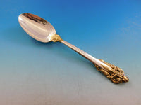 Grande Baroque Gold Accent by Wallace Sterling Silver Flatware for 8 Set 45 pcs