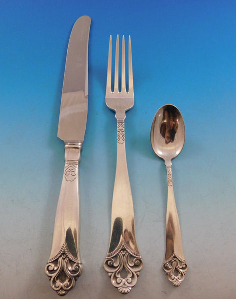 Lillemor by Marthinsen 830 Silver Flatware Service 12 Dessert Set 36 pcs Norway