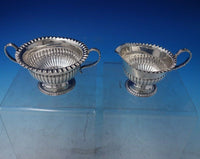 Wave Edge by Tiffany and Co Sterling Silver Sugar Creamer Set 2pc c.1900 (#5895)