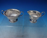 Wave Edge by Tiffany and Co Sterling Silver Sugar Creamer Set 2pc c.1900 (#5895)