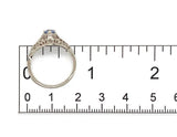 Art Deco 14k White Gold Filigree .29ct Sky Blue Genuine Sapphire Ring (#J7472)