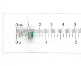 Platinum 1.48cttw Fine Genuine Natural Emerald Diamond Stud Earrings (#J6718)