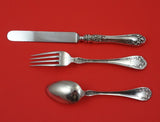 Rose by Wallace Sterling Silver Junior Set 3pc Child Heirloom Silverware