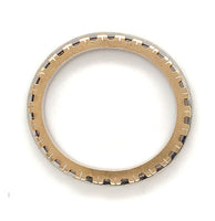 14k Yellow Gold Wedding Band with White Gold Center Size 5.75 Ring (#J6621)