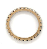 14k Yellow Gold Wedding Band with White Gold Center Size 5.75 Ring (#J6621)