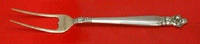 Silver Poppy By Lunt Sterling Silver English Server 7 1/4" Custom