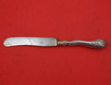 German .800 Silver Art Nouveau Dinner Knife Wave Handle with SP Blade 10 5/8"