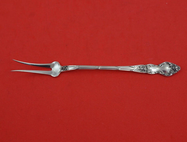 Meadow Rose by Wallace Sterling Silver Butter Pick 2-tine 5 3/4"