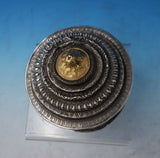 India Sterling Silver Tea Caddy with Gold Plated Top c.1950 7.6 ozt. (#5465)