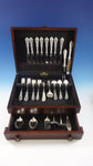 Rose Point by Wallace Sterling Silver Flatware Set For 8 Service 56 Pieces