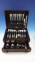 Rose Point by Wallace Sterling Silver Flatware Set For 8 Service 56 Pieces