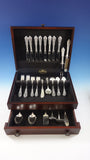 Rose Point by Wallace Sterling Silver Flatware Set For 8 Service 56 Pieces