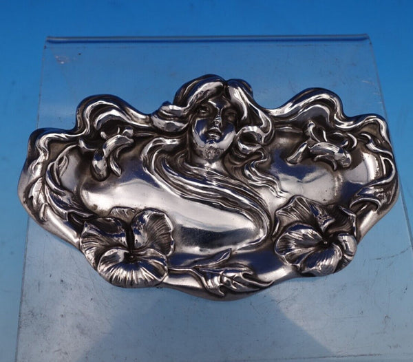 Art Nouveau by Blackinton Sterling Silver Pin Tray w/Woman #1447 5" x 3" (#7982)
