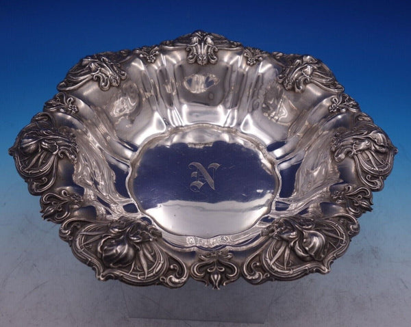 Orchid by Whiting Sterling Silver Fruit Bowl #6357 2 3/4" x 10" 13 ozt. (#7003)