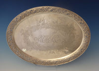 Tiffany & Co. Sterling Silver Tray Footed with Acid Etched Cherubs (#0152)