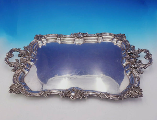 Italian .950 Silver Tea Tray Louis XV Style Rococo Border 147.5ozt. c.1815 #3789