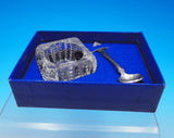 George and Martha by Westmorland Crystal Salt Dip w/Sterling Silver Spoon #8901