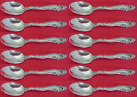 Decor by Gorham Sterling Silver Demitasse Spoon Set 12 Pieces 4 1/2"